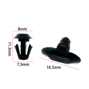 Auto Fastener Clip 8mm x 7.3mm x 11.3mm for Car <b>Door</b> Seal <b>Trim</b> Replacement - Product Image 1