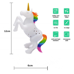 Blanco personalizado unicornio caballo forma libre de BPA silicona Infusor de té - Product Image 3