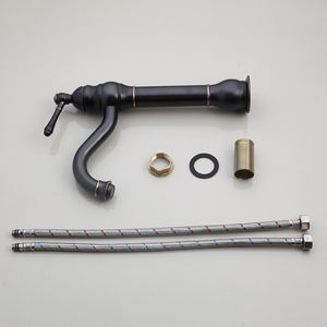 Juego de Lavabo Redondo de Cerámica para Baño JIENI con Grifo Mezclador de Latón ORB y Desagüe - Product Image 2