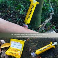 Kits de premiers secours pour piqûres de serpent, extracteur de venin d'urgence, pompe à aspiration, kits de piqûres pour le camping en plein air, la randonnée, la chasse