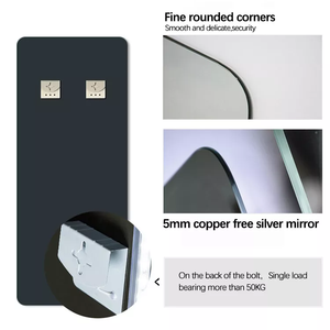 <span class=keywords><strong>Espejo</strong></span> de Pared <span class=keywords><strong>Completo</strong></span> para Baño de Hotel, <span class=keywords><strong>Espejo</strong></span> de Cuerpo Entero con Luz LED - Product Image 2