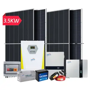 New Single Phase Inverter with Mono Solar Panels Kit 3.5KW for Home Build in MPPT Controller Small Solar Energy System
