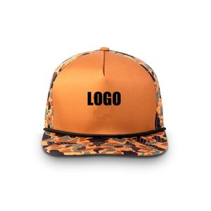 Casquettes de golf imperméables personnalisées en gros, camouflage canard, performance, snapback, casquette de camionneur avec logo brodé sur corde, gorras, patch uni - Product Image 1