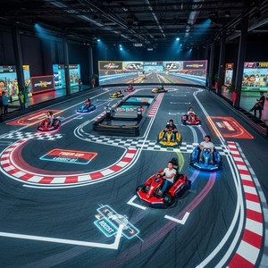 Proiettore Interattivo Go-Kart 2026 di Tendenza: Attrezzatura <span class=keywords><strong>VR</strong></span>/<span class=keywords><strong>AR</strong></span>/<span class=keywords><strong>MR</strong></span> per Karting Indoor e Drift per Centri di Intrattenimento Familiare - Product Image 1