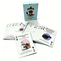 Cartes d'affirmation personnalisées format poker, ensemble de conversation sur la connexion familiale OEM avec papier couché et impression offset