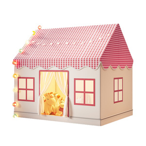 Tente de jeu Château de Princesse en Gros pour Enfants, Maisonnette d'Intérieur avec Fenêtre Lumineuse, Jouet Cadeau Personnalisable pour Bébés Filles et Enfants - Product Image 6