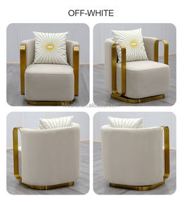 Ghế xoay phòng khách sang trọng, chất liệu nhung, khung thép không gỉ, khuyến mãi nóng - Product Image 5