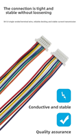 Cable de Altavoz KMD SH10 de 1.0 mm, Cable de Batería con Código de Color; Conectores de Cable Electrónico de 2P-9P (Longitudes de 50-300 mm)