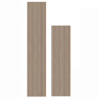 Panneaux muraux acoustiques en MDF ignifuges et insonorisants à lattes de bois, très efficaces pour le salon et l'entrepôt, à prix abordable