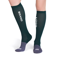 Chaussettes de compression quotidiennes, chaussettes de sport personnalisées mi-hautes, respirantes, logo personnalisable, chaussettes de mollet pour femmes