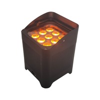 Projecteur PAR sans fil étanche IP65 6-en-1 9x18W RGBWA+UV à batterie et contrôlé par WiFi pour DJ, soirées et scènes