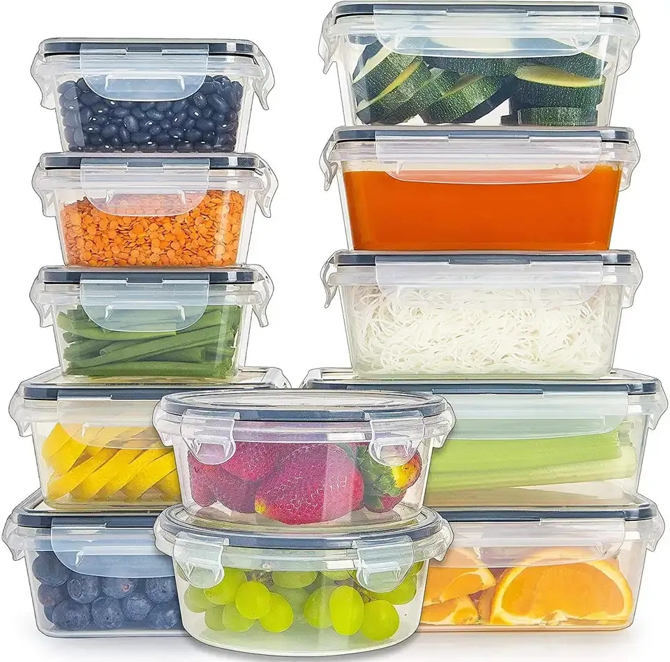 Vendita calda diretta dalla fabbrica 12 confezioni scatola di conservazione di frutta e verdura contenitore per alimenti con coperchio Lunch Box soggiorno