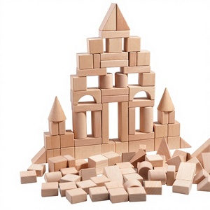 Ensemble de blocs de construction <span class=keywords><strong>en</strong></span> <span class=keywords><strong>bois</strong></span> pour enfants, jeu d'empilage de château, jouets de construction, blocs géométriques <span class=keywords><strong>en</strong></span> <span class=keywords><strong>bois</strong></span> éducatifs pour la maternelle - Product Image 2