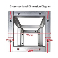 Sistema de Truss de Acero Galvanizado de 20 cm, Estructura Cuadrada para Iluminación de Escenarios, Stands de Exhibición, Soporte de Equipos para Eventos
