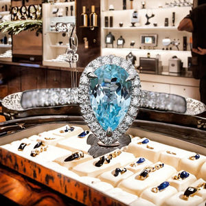 Bague Solitaire Classique en Or Massif 10K avec Diamant de Laboratoire Taille Poire Pureté VVS1 Certifié ICI – Contactez-nous pour les Bagues de Fiançailles pour Femme - Product Image 3