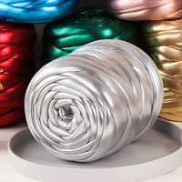 2cm 300/500g Yarn Craftsman Shine Metallic Colors Giant Polyester Iceland Core Spun Yarn Chunky DIY Tube T-shirt Yarn