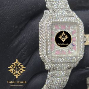 Reloj Mecánico de Lujo Pahal Jewels con Diamantes Cuadrados para Mujer, Acero Inoxidable, Analógico, Alta Calidad, Esfera de 40 mm, Cristal de Zafiro - Product Image 2
