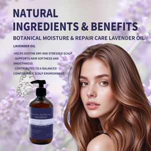Champú Orgánico Natural de Lavanda para Cabello Graso, Reparación del Cuero Cabelludo, Cabello Dañado y con <span class=keywords><strong>Caspa</strong></span> - Product Image 4