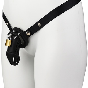 Jaula de Castidad de Silicona Larga FRRK, Jaula para Pene con Bloqueo, Dispositivo de Castidad Masculina, Juguetes Sexuales para Adultos BDSM para Hombres - Product Image 2