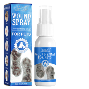 Elaimei <span class=keywords><strong>Spray</strong></span> antiseptique indolore colloïdal nano argenté pour la cicatrisation des plaies des chiens régénérateur antifongique médicamenteux plastique pour chiens de compagnie - Product Image 1
