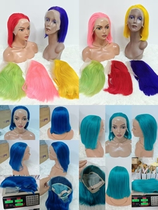 Letsfly Promoción de $15 Pelucas Lisas Bob con Encaje Frontal 13x4 de 10, 12, 14 Pulgadas, Color Personalizado, Pelucas de Cabello Humano al por Mayor, 130g 9A 180% - Product Image 2