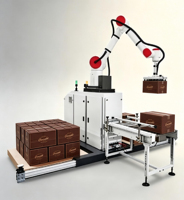 Robots collaboratifs, cobots, bras robotiques, bras robotiques à 6 axes pour l'emballage et la palettisation de boîtes de chocolat