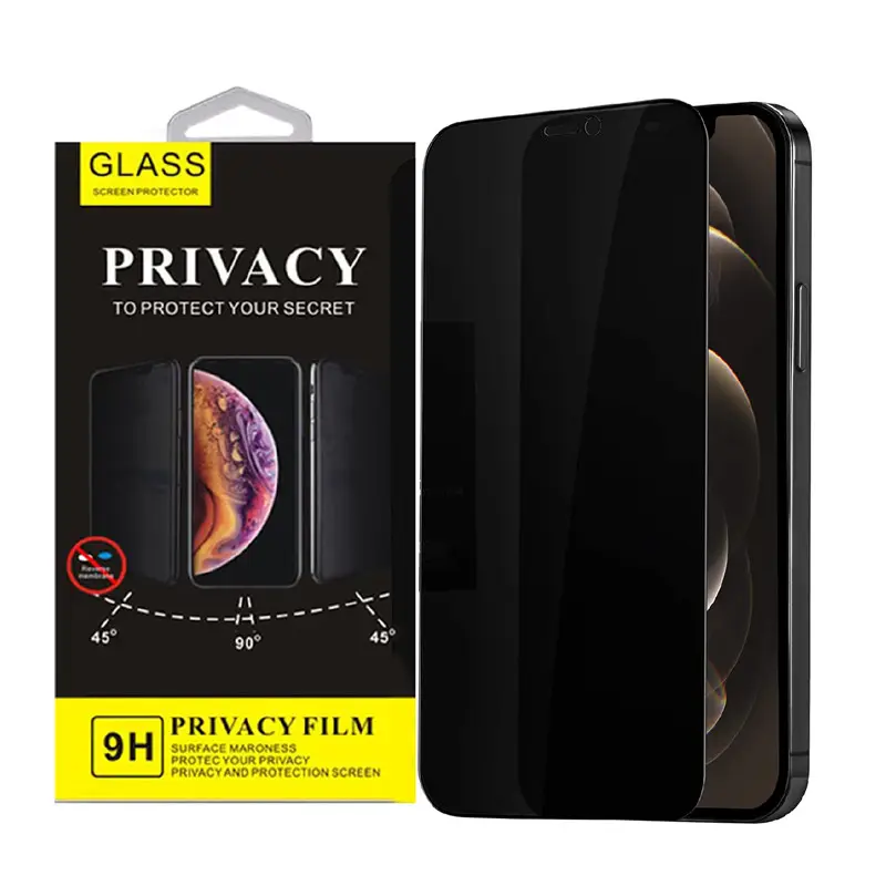 Full Cover Anti-Spy Screen Protector Film Voor Iphone 7 8 Xs 11 12 13 Plus 14 Plus 15 Pro Max Privacy Mobiele Telefoon Gehard Glas