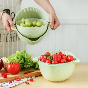 BSCI Rổ Rửa Xả Nước Xoay Được Cấp Thực Phẩm Cho Nhà Máy Bộ 2 Trong 1 Rổ Lọc Rau Quả - Product Image 4