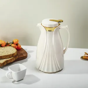 Coffee Pot 1.0 L Carafe Thermoses Termos Arabic Plastic Teapot Glass Inner New Design Customizable Logo