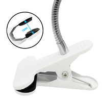 Liweida Support de lampe de bureau flexible à 360 degrés E27 Clip de base Prise de lumière Câble à col de cygne avec interrupteur marche-arrêt pour la lumière de croissance