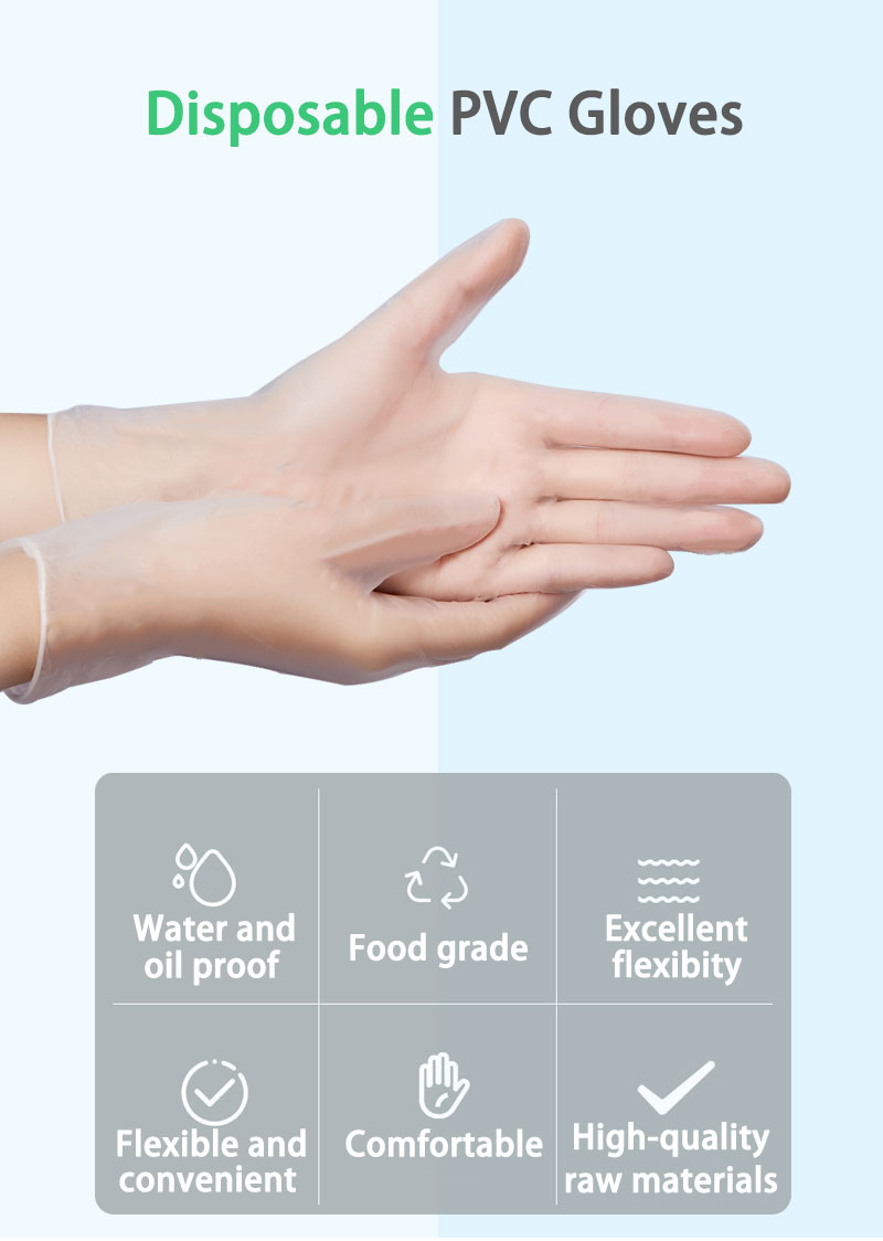 Nitrile PVC Blending 230mm Disposable Inspection Gloves For Food Touch EN420
