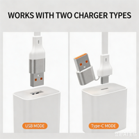 Cable de Carga Rápida 3 en 1 con Trenzado de TPE, USB 3.0 5A para Dispositivos Android/iOS/Tipo-C
