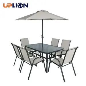 Uplion 8pcs Patio Dining Table Chair Set Outdoor Furniture Garden Table Chair set