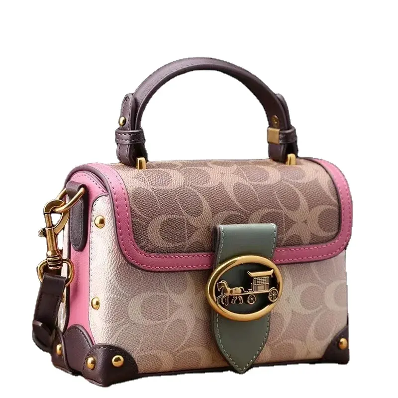 Vente en gros de sacs à main vintage de luxe, artware, sac à bandoulière en cuir avec cadenas tendance pour femmes