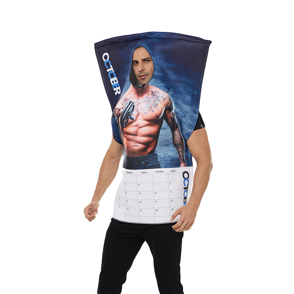 Calendar cosplay adult sexy monthly calendar hunky men's costume