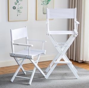 Chaise de Réalisateur Pliante en Bois Premium, Cadre en Bois Massif Portable avec Siège et Dossier en Toile Noire pour Utilisation Intérieure et Extérieure - Product Image 3