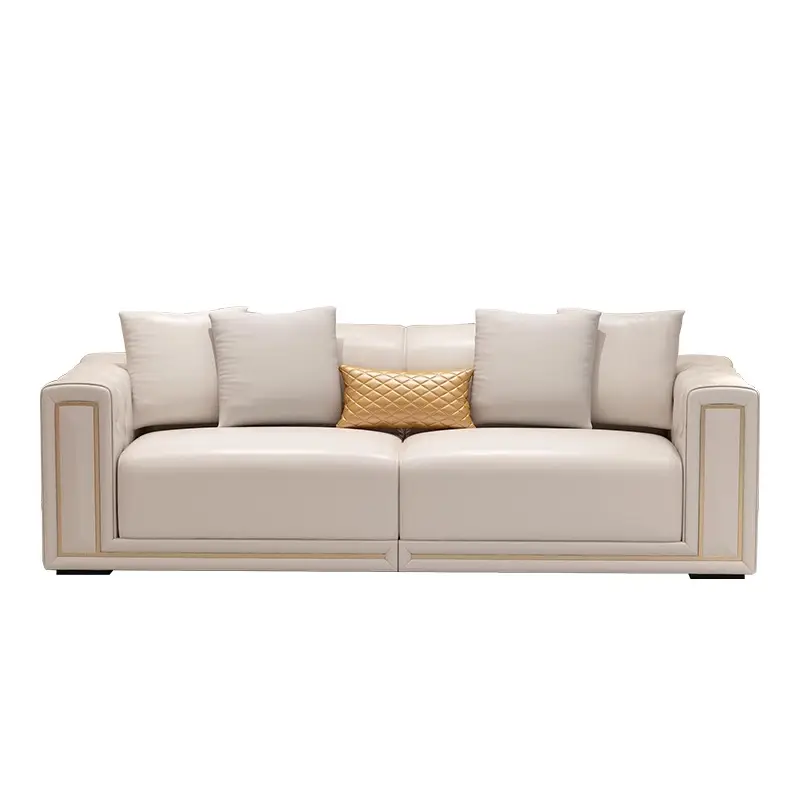 Nghệ nhân Ý da sofa cắt cho phòng khách tinh vi chất lượng thiết kế thanh lịch và thoải mái sang trọng