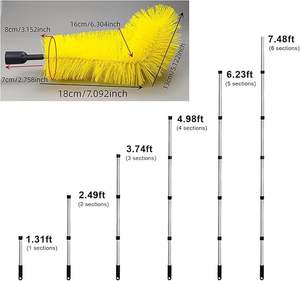Cepillos de limpieza para desagües sin necesidad de subir a techos, cepillos de filtro para tuberías de alcantarillado bajo aleros, cepillos para hojas. - Product Image 6