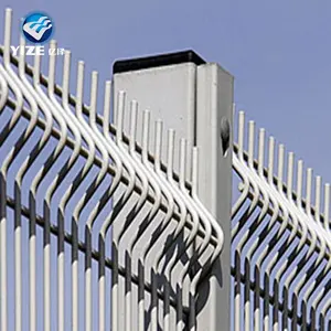 curve PVC coated heavy gauge welded wire fence/3d fence