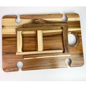 Wooden Table Folding Outdoor Food Serving Tray Portable Wooden Picnic Wine Table With Folding Legs
