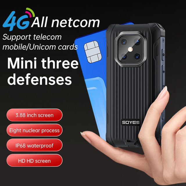 S10max 3.88inch Dual Sim Mini Rugged Smart Phone Waterproof IP68 Global 3G/4G Octa Core CPU HD OLED Display Android 12