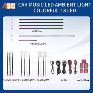 Adatto per autoveicoli RGB 64 colori luce ambiente LED striscia sei in uno a ventisei in uno - Product Image 3