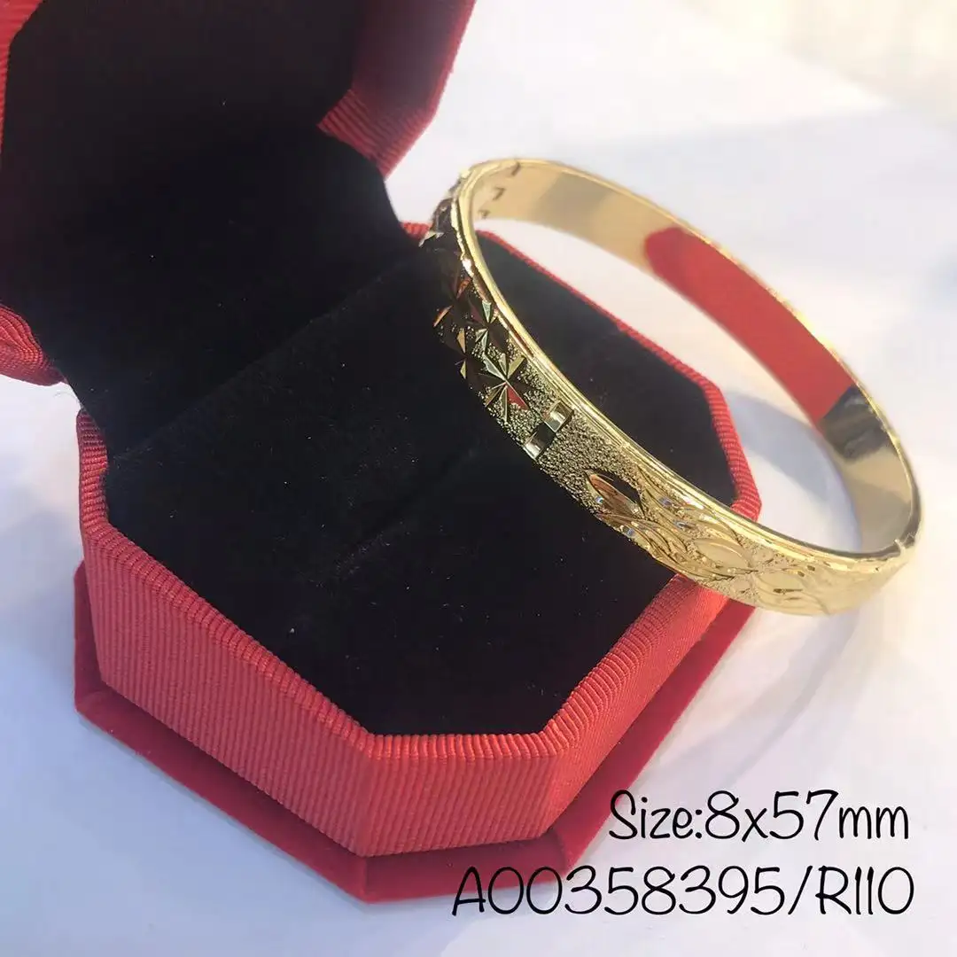 Xuping Perhiasan Gelang Lapis Emas 24K, Perhiasan Pernikahan Pengantin Bordir Cantik Bermacam-macam 212