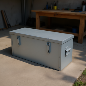 TTAKE Galvanized Steel <b>Trunk</b> 48 In X 20 In X 18 In Heavy Duty <b>Storage</b> <b>Box</b> Tool Chest - Product Image 3