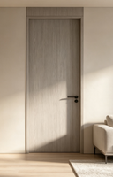 Porte pivotante intérieure multicouche en MDF avec isolation acoustique, porte battante en aluminium et bois pour villa, appartement, décoration moderne de la maison