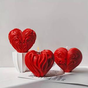MUYULINS DIY Love Theme Scented Candle <b>Silicone</b> Mold Irregular Shape Handmade Valentine's Day Gift Craft Supplies - Product Image 3