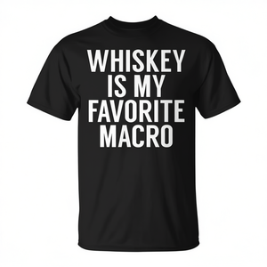 Camiseta Whiskey Is My Favorite Macro, color negro, unisex, talla para adultos S M L XL XXL - Product Image 3