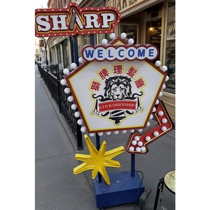 Tùy chỉnh kinh doanh <span class=keywords><strong>LED</strong></span> ánh sáng dấu hiệu ngoài trời cửa hàng bảng tên chào đón bên ngoài pylon signage cho kinh doanh dấu hiệu Đường - Product Image 2