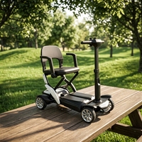 Trottinette Électrique Pliante Intelligente à 4 Roues avec Moteur Brushless Ultra Légère pour Personnes Âgées
