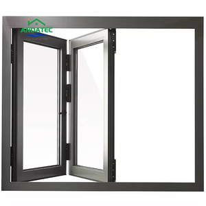 Ventanas abatibles de vidrio con inclinación y giro Individual Doble hacia afuera Ventana abatible de aluminio Toldo <span class=keywords><strong>Bisagra</strong></span> <span class=keywords><strong>Puerta</strong></span> francesa abatible - Product Image 3